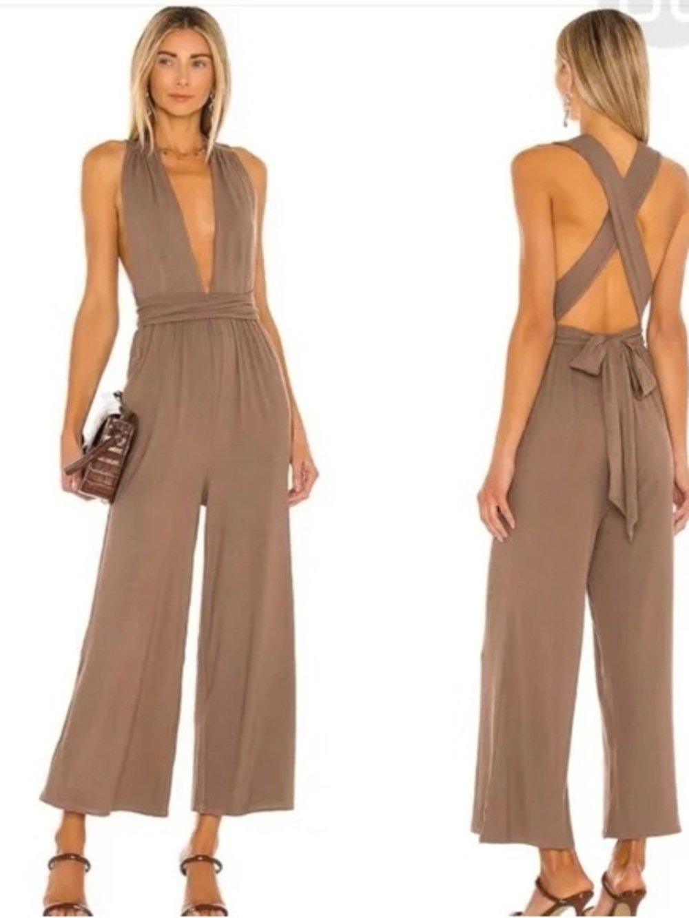 Majorelle Cody jumpsuit- Nude size small